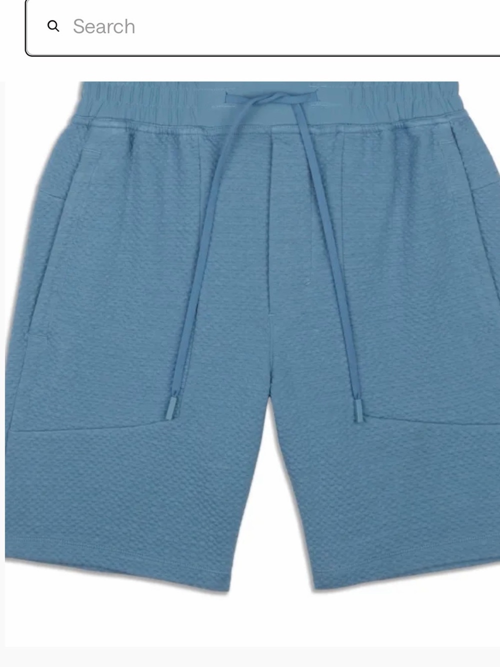lululemon athletica Powder Blue Textured Drawstring Shorts